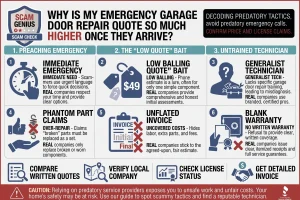 Why Is My Emergency Garage Door Repair Quote So Much Higher Once They Arrive?
